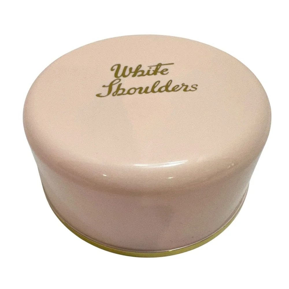 White Shoulders Bath Powder 2.6 oz 75g Vintage New Unused w/ Box & Puff USA
